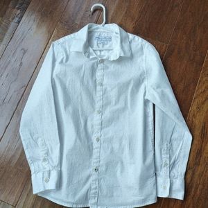 EUC Zara Boys White Polka Dot Button Front Shirt